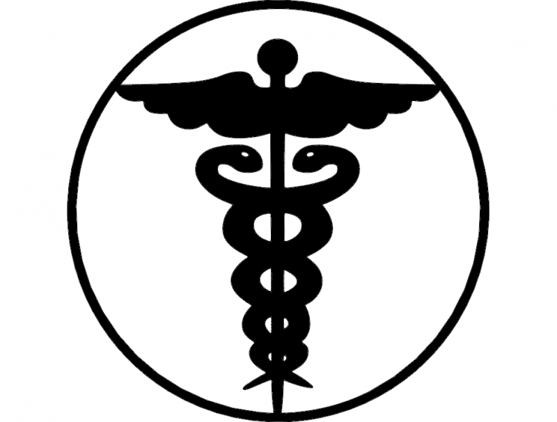 طرح نماد پرستار مناسب برای استفاده در دستگاه های cnc چوب و cnc لیزر - nurse emblem dxf file