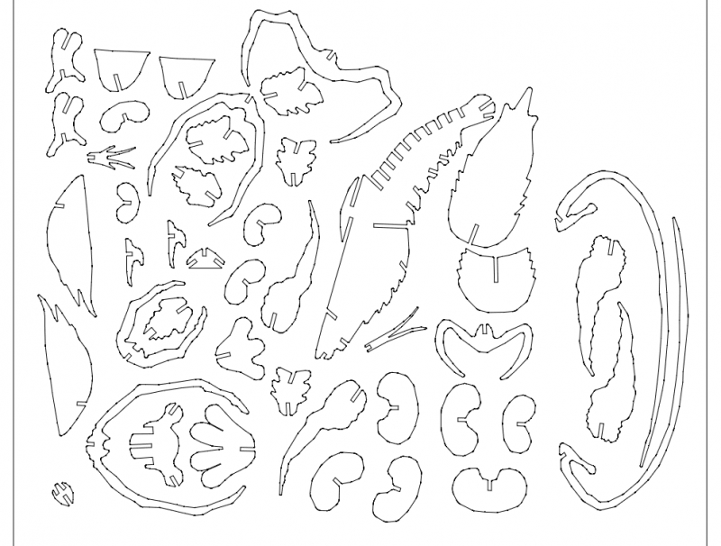 طرح پازل هامر با ضخامت ۳ میلی‌متر مناسب برای استفاده در دستگاه های cnc چوب و cnc لیزر - hummer puzzle 3mm dxf file