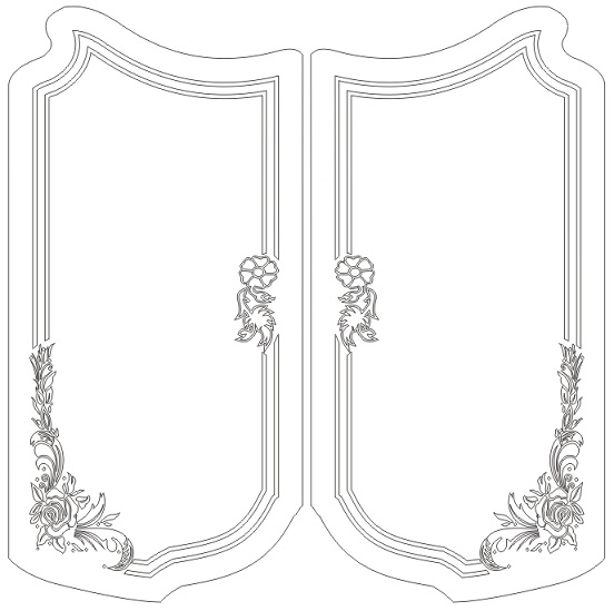 طرح مشبک مناسب برای استفاده در دستگاه های cnc چوب و cnc لیزر - grille design dxf file