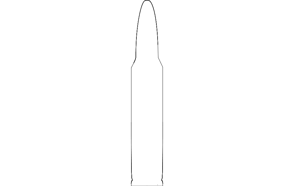 طرح کارتریج ۲۲۳ مناسب برای استفاده در دستگاه های cnc چوب و cnc لیزر - 223 cartridge dxf file