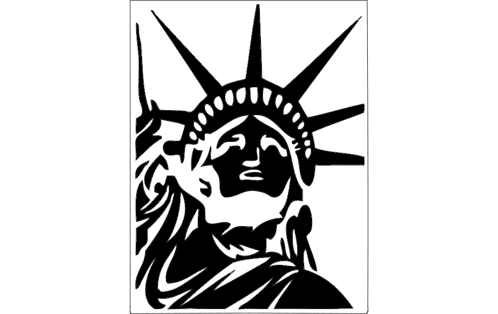 طرح لیبرتی مناسب برای استفاده در دستگاه های cnc چوب و cnc لیزر - liberty dxf file