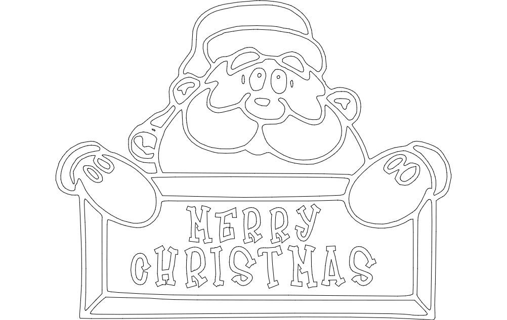 طرح فایل وکتور تبریک کریسمس مناسب برای استفاده در دستگاه های cnc چوب و cnc لیزر - merry christmas vector dxf file