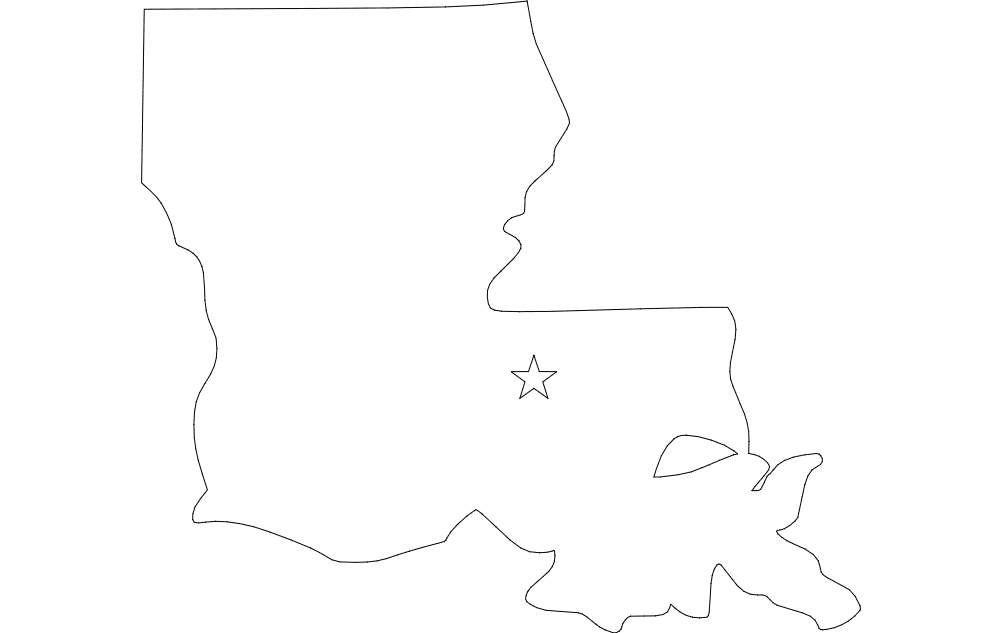 طرح لوئیزیانا مناسب برای استفاده در دستگاه های cnc چوب و cnc لیزر - louisiana dxf file