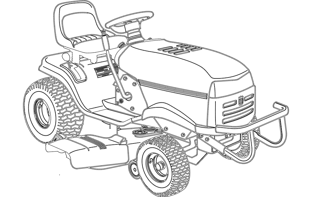 طرح تراکتور چمن زنی مناسب برای استفاده در دستگاه های cnc چوب و cnc لیزر - lawn mower tractor dxf file