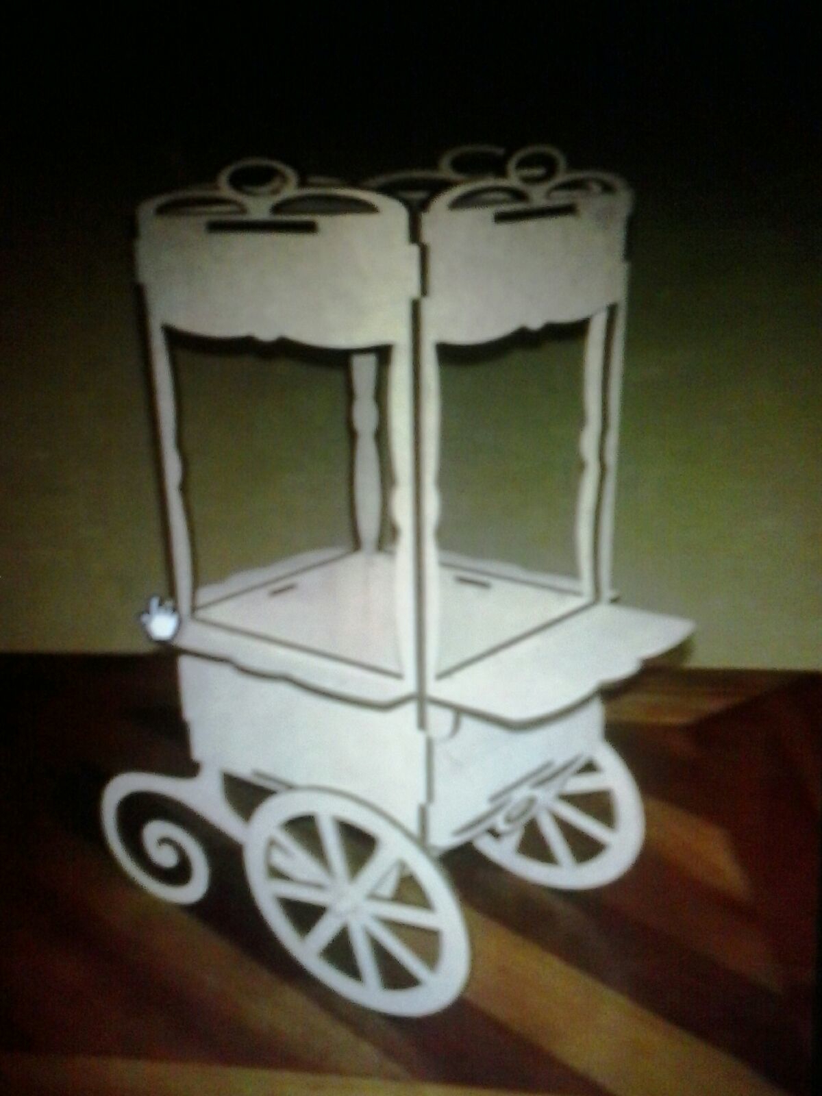 طرح نقشه های cnc چرخ دستی شیرینی فروشی مناسب برای استفاده در دستگاه های cnc چوب و cnc لیزر - candy bar cart cnc plans cdr file