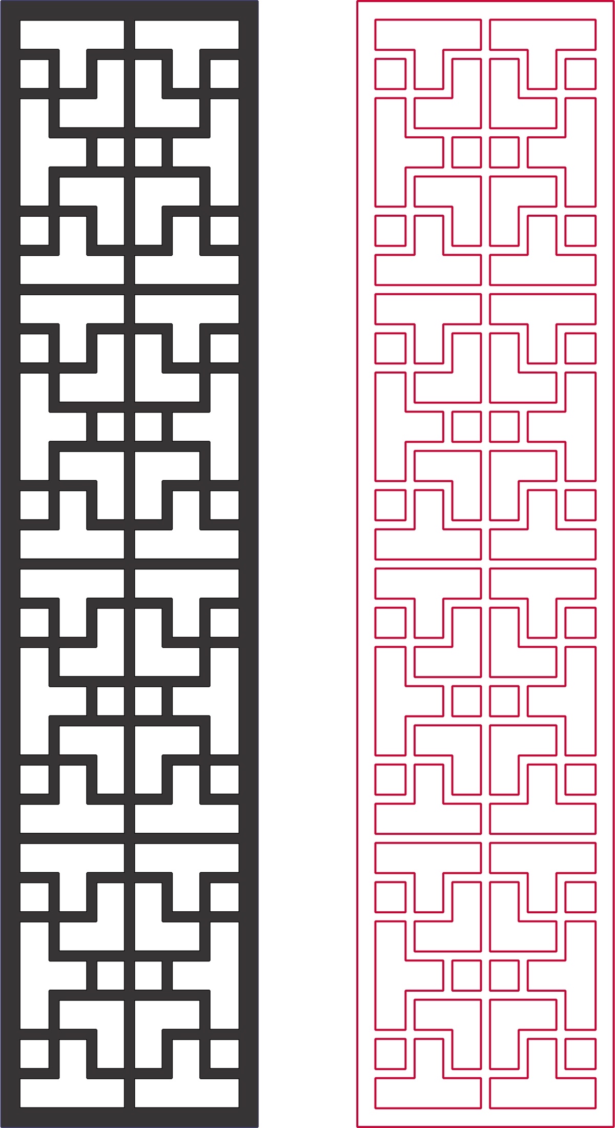 طرح های دو بعدی مشبک مشبک مناسب برای استفاده در دستگاه های cnc چوب و cnc لیزر - dxf pattern designs 2d grille dxf file