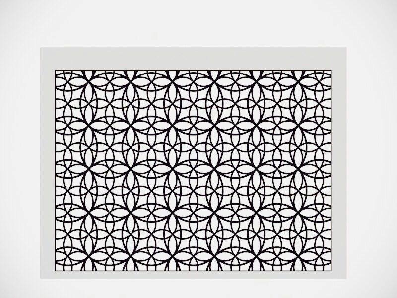 طرح دایره‌ای بدون درز مناسب برای استفاده در دستگاه های cnc چوب و cnc لیزر - seamless circular pattern dxf file