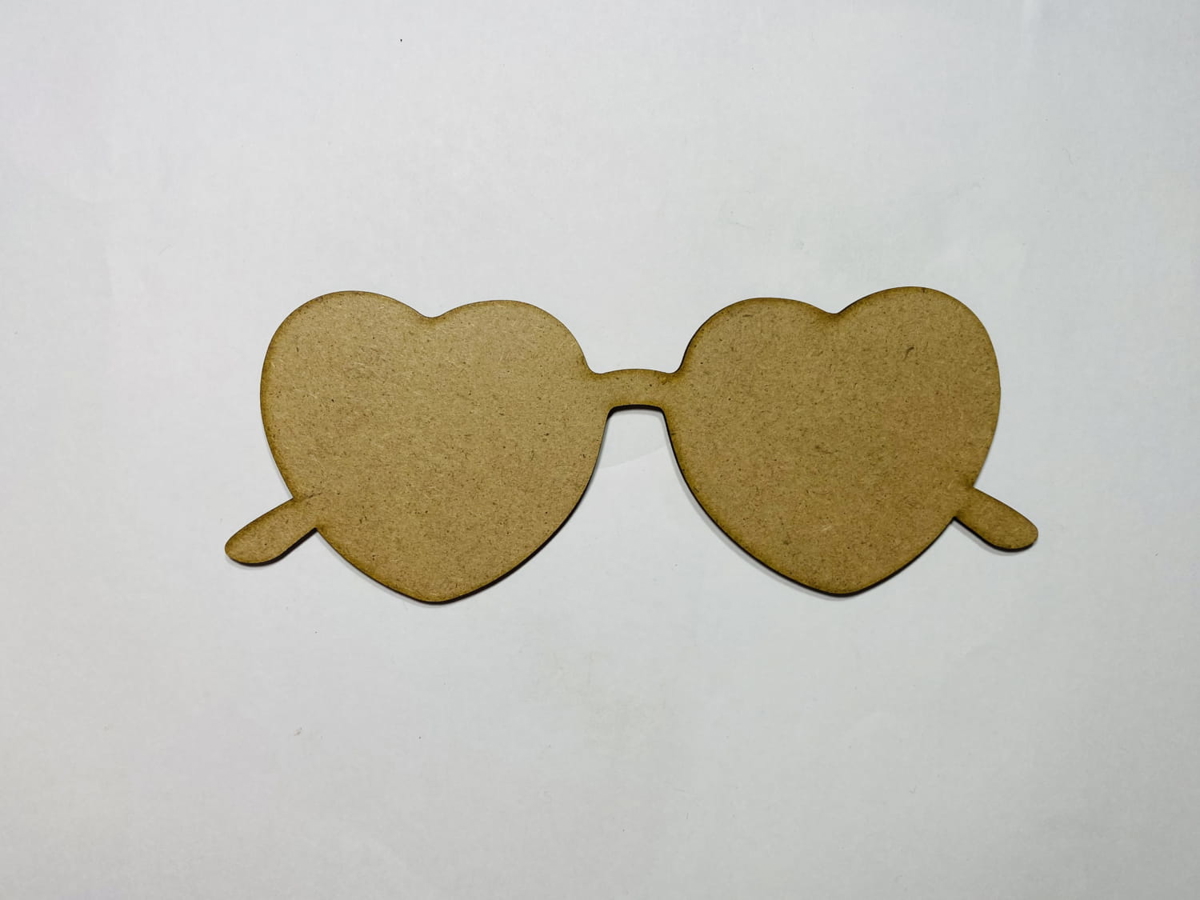 طرح برش عینک قلبی شکل برای لیزر برش مناسب برای استفاده در دستگاه های cnc چوب و cnc لیزر - laser cut heart glasses cutout cdr file