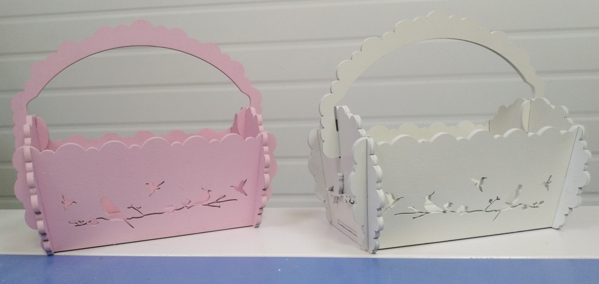 طرح سبد گل مرغ مگس خوار مناسب برای استفاده در دستگاه های cnc چوب و cnc لیزر - laser cut hummingbird flower basket cdr file