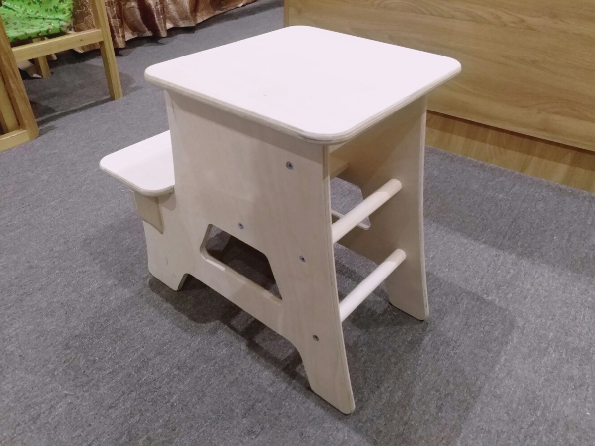 طرح فایل dwg طرح چهارپایه چوبی cnc مناسب برای استفاده در دستگاه های cnc چوب و cnc لیزر - step stool laser cut cnc woodworking template dwg file