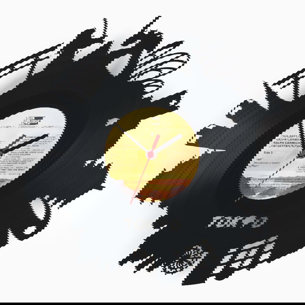 طرح ساعت دیواری توکیو مناسب برای استفاده در دستگاه های cnc چوب و cnc لیزر - laser cut tokyo wall clock cdr file