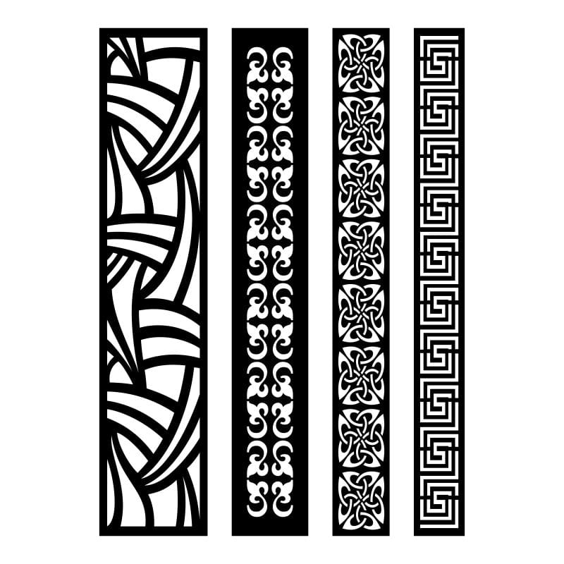طرح های حاشیه تزئینی مناسب برای استفاده در دستگاه های cnc چوب و cnc لیزر - decorative border designs cdr file