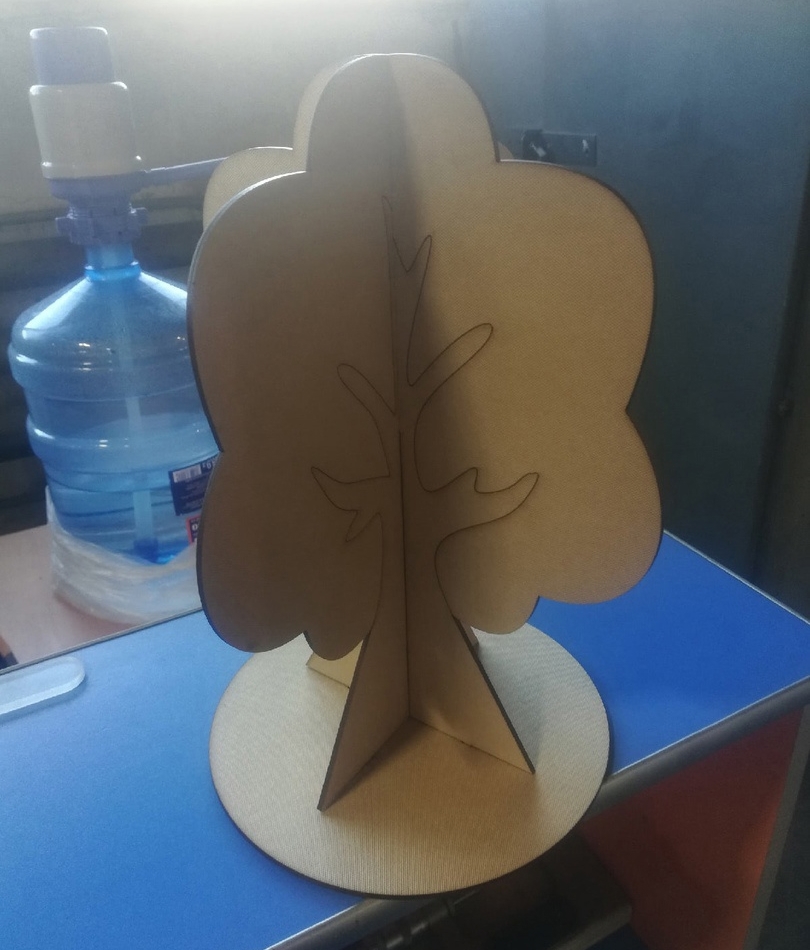 طرح درخت چهار فصل مناسب برای استفاده در دستگاه های cnc چوب و cnc لیزر - laser cut four seasons tree craft template cdr file