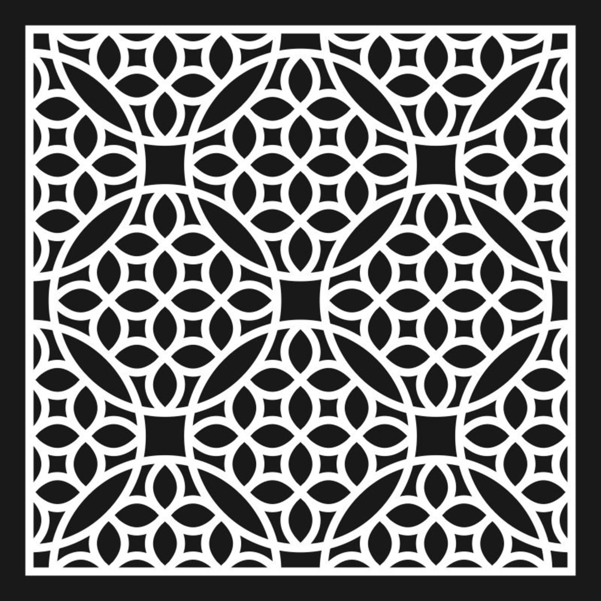 طرح کاشی طرح هندسی قدیمی جالی cnc مناسب برای استفاده در دستگاه های cnc چوب و cnc لیزر - vintage geometric jali tile pattern for cnc laser cutting cdr file