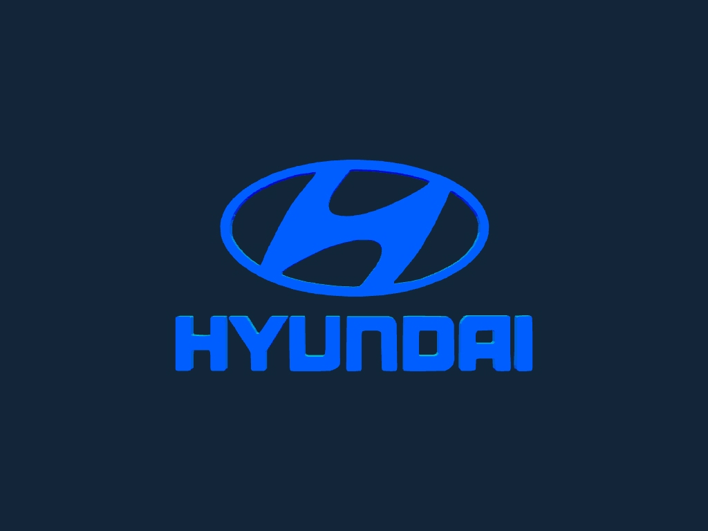 طرح لوگوی شرکت هیوندای موتور مناسب برای استفاده در دستگاه های cnc چوب و cnc لیزر - hyundai motor company logo stl file