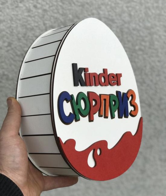 طرح جعبه کادویی کودک مناسب برای استفاده در دستگاه های cnc چوب و cnc لیزر - laser cut kinder gift box cdr file