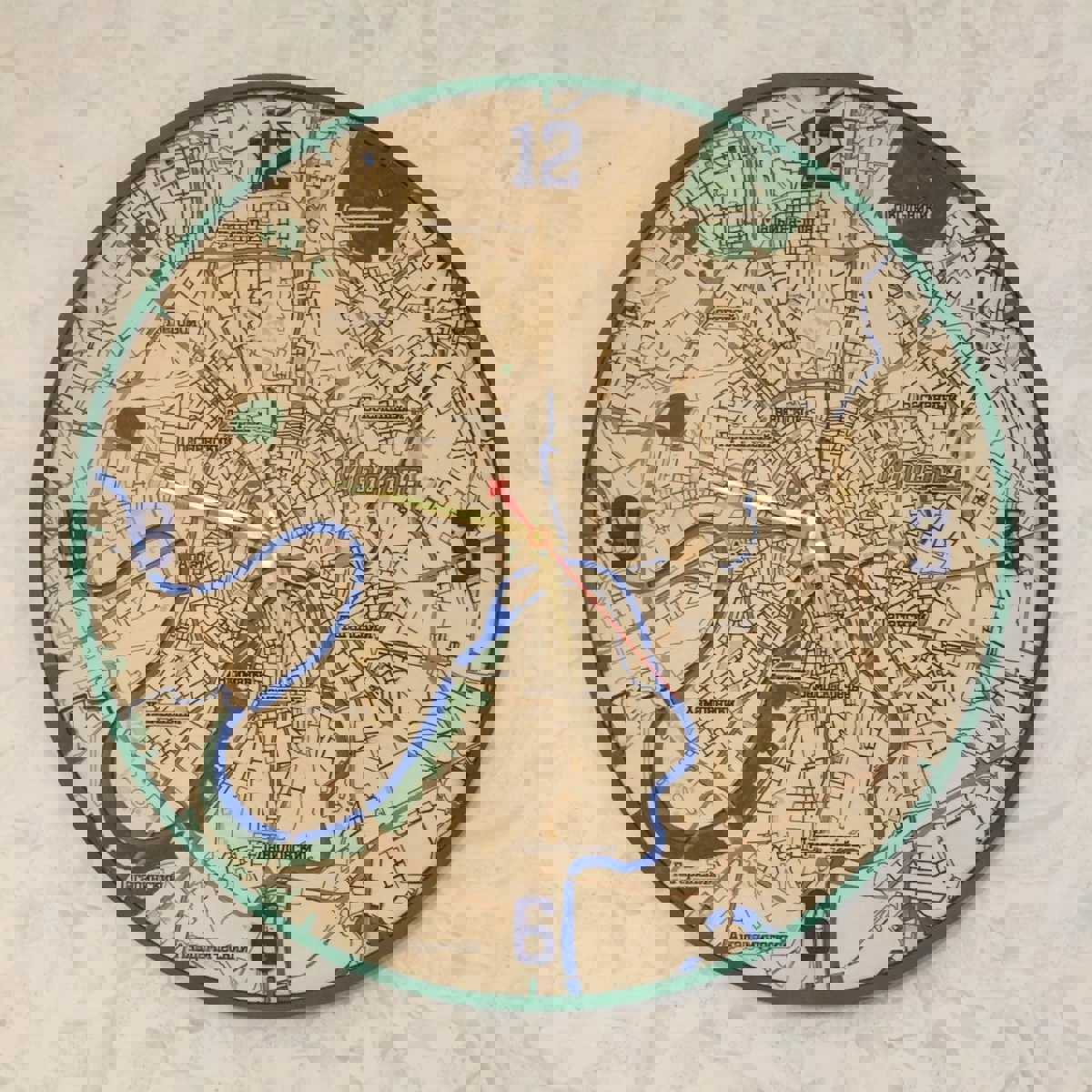 طرح ساعت دیواری طرح سواستوپل مناسب برای استفاده در دستگاه های cnc چوب و cnc لیزر - laser cut sevastopol map wall clock cdr file