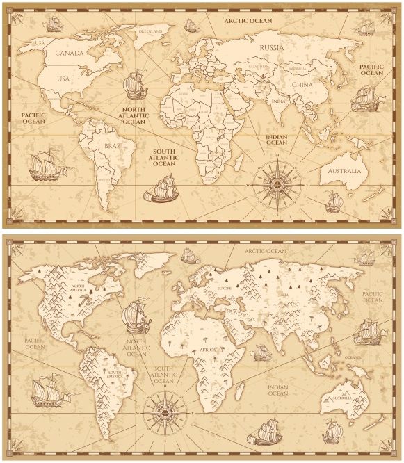 طرح نقشه جهان حکاکی شده با دستگاه مناسب برای استفاده در دستگاه های cnc چوب و cnc لیزر - laser cut engraved world map cdr file