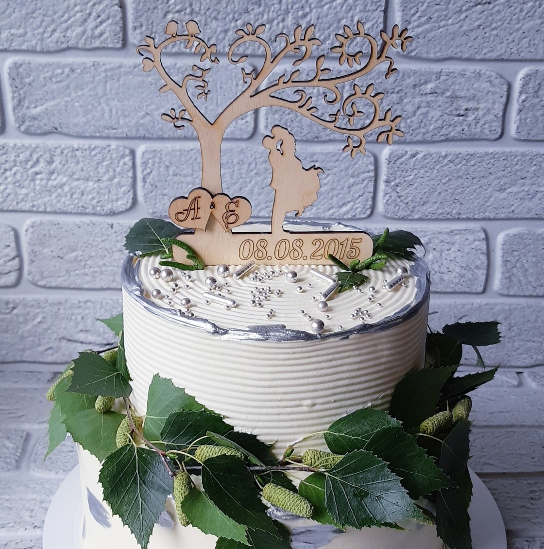 طرح رویه کیک عروسی مناسب برای استفاده در دستگاه های cnc چوب و cnc لیزر - laser cut wedding cake topper cdr file