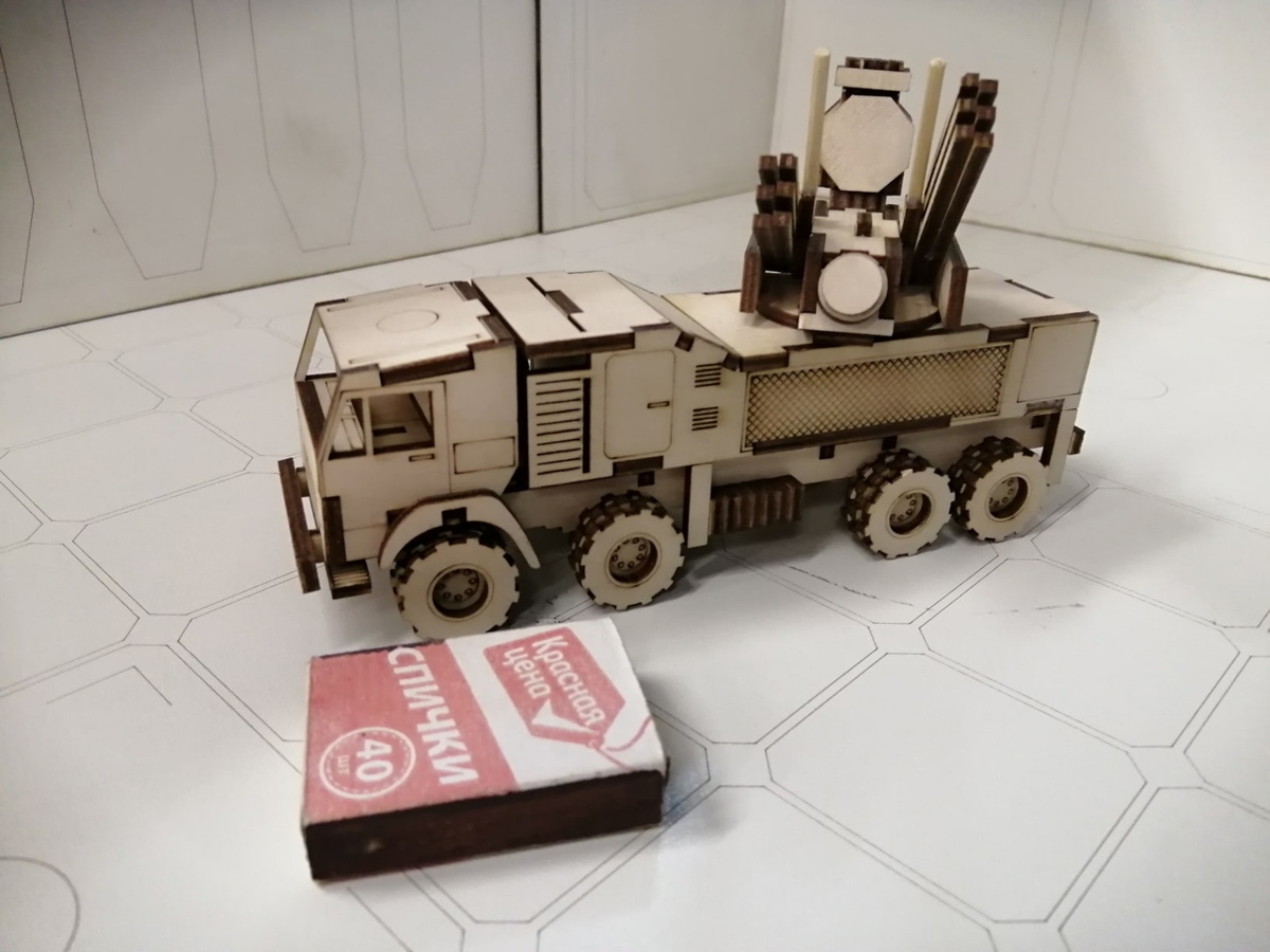 طرح ، قطعات زرپک پانتسیر اس-۱، ضخامت ۳ میلی‌متر مناسب برای استفاده در دستگاه های cnc چوب و cnc لیزر - laser cut zrpk pantsir s1 3mm cdr file