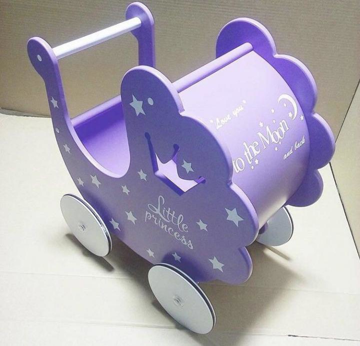 طرح کالسکه بچه مناسب برای استفاده در دستگاه های cnc چوب و cnc لیزر - laser cut baby stroller cdr file