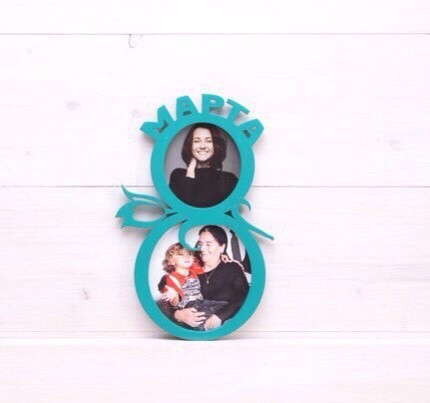 طرح قاب عکس روز زن مناسب برای استفاده در دستگاه های cnc چوب و cnc لیزر - laser cut womens day photo frame cdr file