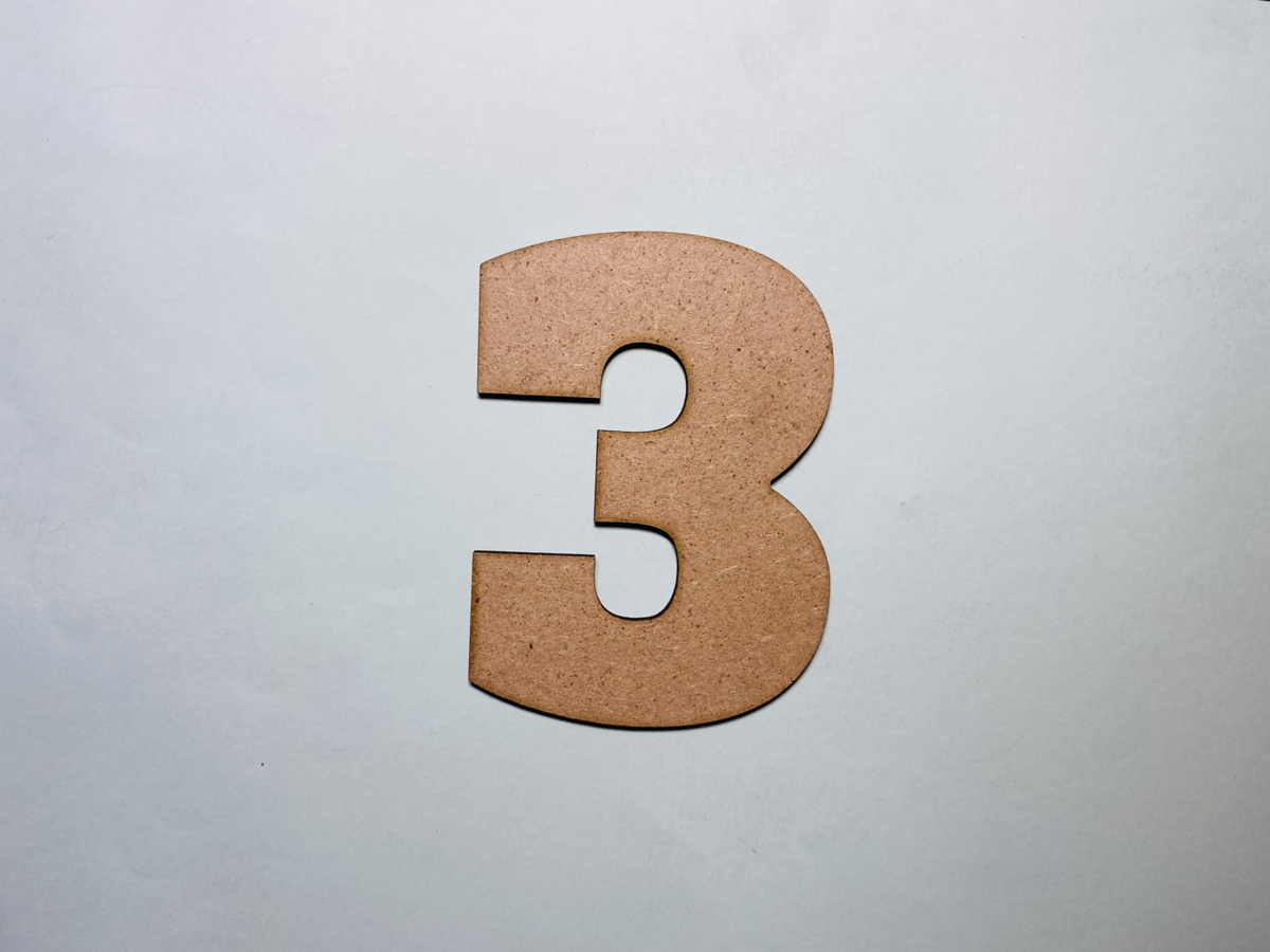 طرح چوب شماره 3 مناسب برای استفاده در دستگاه های cnc چوب و cnc لیزر - laser cut wood number 3 cutout number three shape cdr file