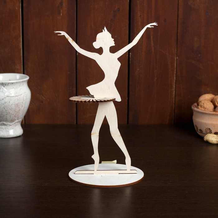 طرح جا دستمال سفره بالرین مناسب برای استفاده در دستگاه های cnc چوب و cnc لیزر - laser cut ballerina napkin holder cdr file