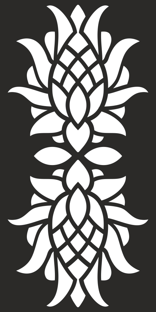 طرح و الگوی گل مناسب برای استفاده در دستگاه های cnc چوب و cnc لیزر - floral privacy screen pattern for cnc laser cut cdr file