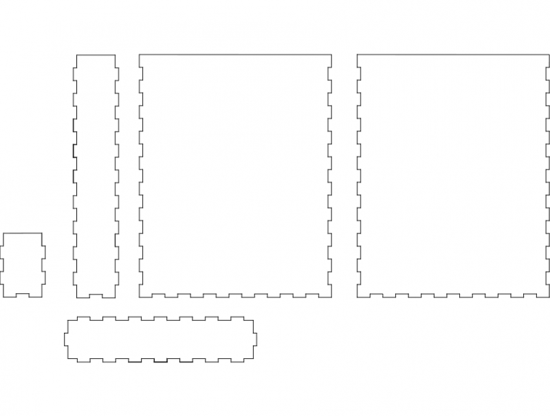 طرح کاغذ جعبه‌ای مناسب برای استفاده در دستگاه های cnc چوب و cnc لیزر - boxpaper dxf file
