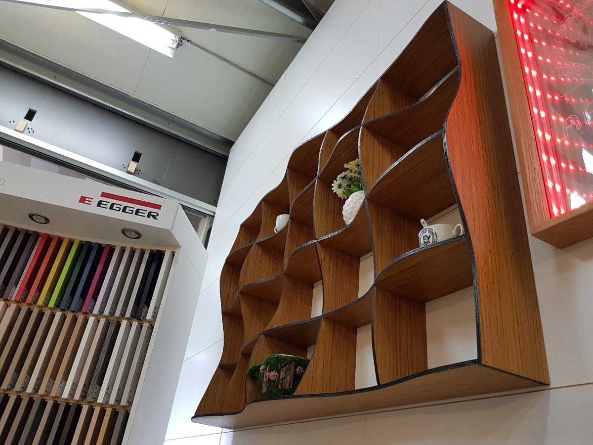 طرح قفسه موج مناسب برای استفاده در دستگاه های cnc چوب و cnc لیزر - wave shelves dxf file