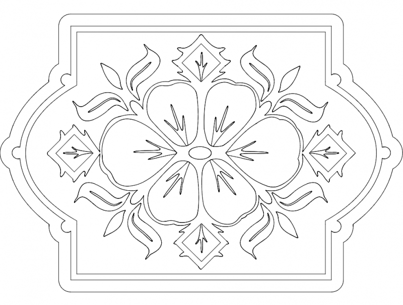 طرح ۲ مناسب برای استفاده در دستگاه های cnc چوب و cnc لیزر - pattern 2 dxf file