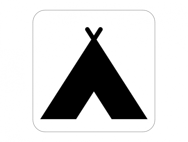 طرح تابلو جاده کمپینگ مناسب برای استفاده در دستگاه های cnc چوب و cnc لیزر - camping road sign dxf file
