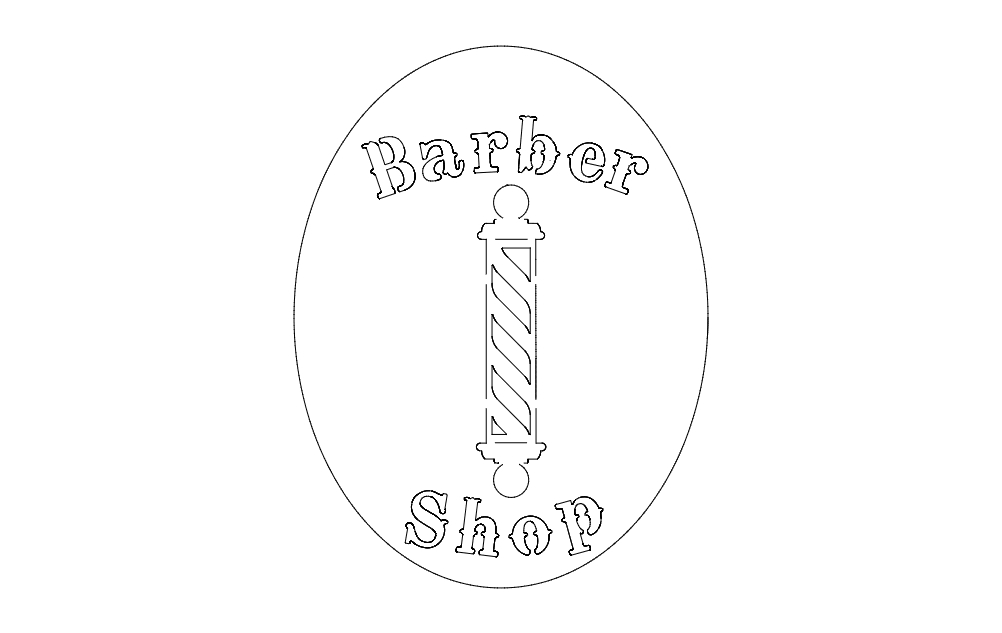 طرح آرایشگاه زنانه مناسب برای استفاده در دستگاه های cnc چوب و cnc لیزر - barber shop dxf file