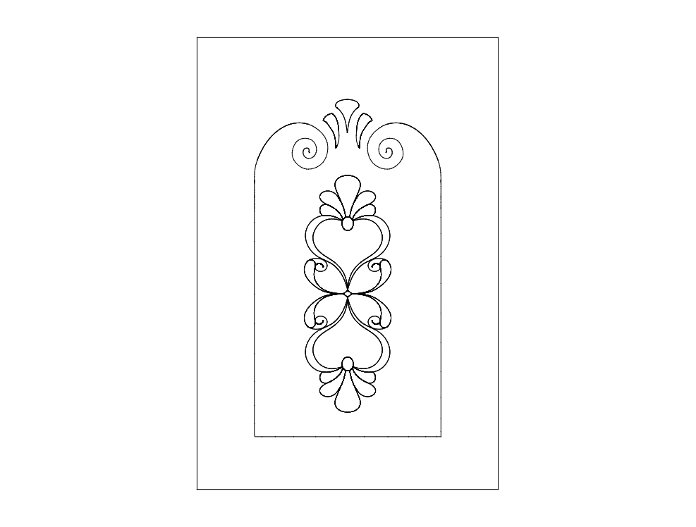طرح درب مناسب برای استفاده در دستگاه های cnc چوب و cnc لیزر - door pattern dxf file