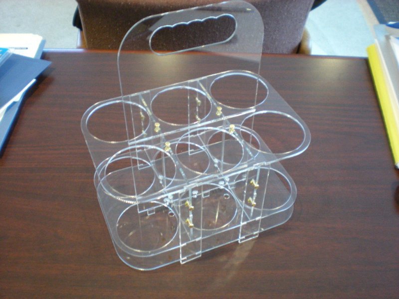 طرح اکریلیک 6 تایی مناسب برای استفاده در دستگاه های cnc چوب و cnc لیزر - laser cut acrylic 6 packer dxf file