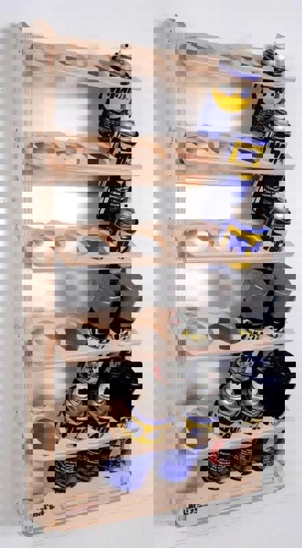 طرح قوطی رنگ اسپری ، قفسه نگهدارنده دیواری مناسب برای استفاده در دستگاه های cnc چوب و cnc لیزر - laser cut spray paint can wall mount storage holder rack