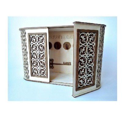 طرح جعبه جاکلیدی چوبی مناسب برای استفاده در دستگاه های cnc چوب و cnc لیزر - laser cut wooden key holder box