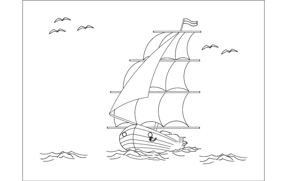 طرح کشتی ملوانان مناسب برای استفاده در دستگاه های cnc چوب و cnc لیزر - sailor ship dxf file