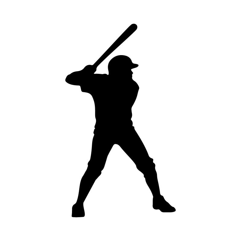 طرح سیلوئت بازیکن بیسبال مناسب برای استفاده در دستگاه های cnc چوب و cnc لیزر - baseball player silhouette dxf file