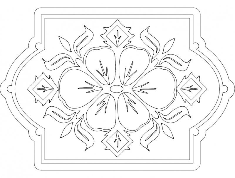 طرح ۲ مناسب برای استفاده در دستگاه های cnc چوب و cnc لیزر - pattern 2 dxf file