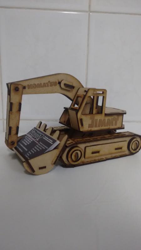 طرح بیل مکانیکی مناسب برای استفاده در دستگاه های cnc چوب و cnc لیزر - excavator cdr file