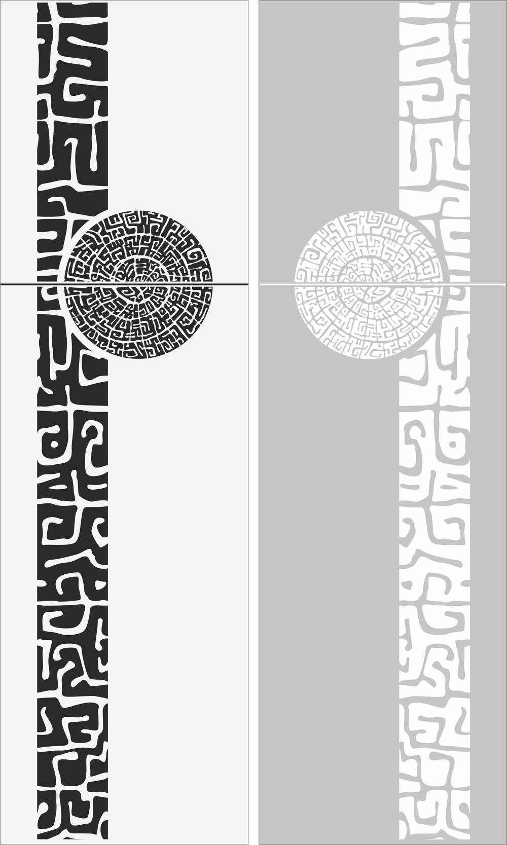 طرح هندسی بدون درز انتزاعی مناسب برای استفاده در دستگاه های cnc چوب و cnc لیزر - abstract seamless pattern swirly ornaments cdr file