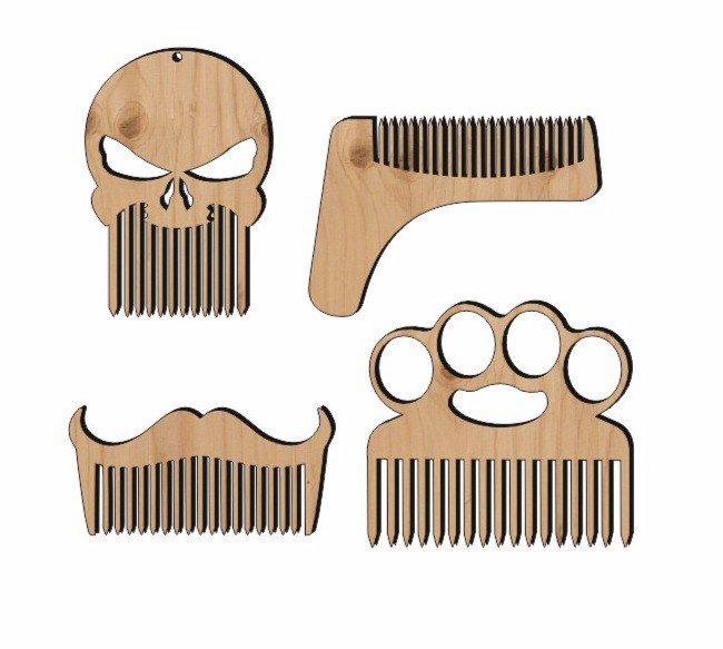 طرح قلم مو مناسب برای استفاده در دستگاه های cnc چوب و cnc لیزر - hairbrushes cdr file