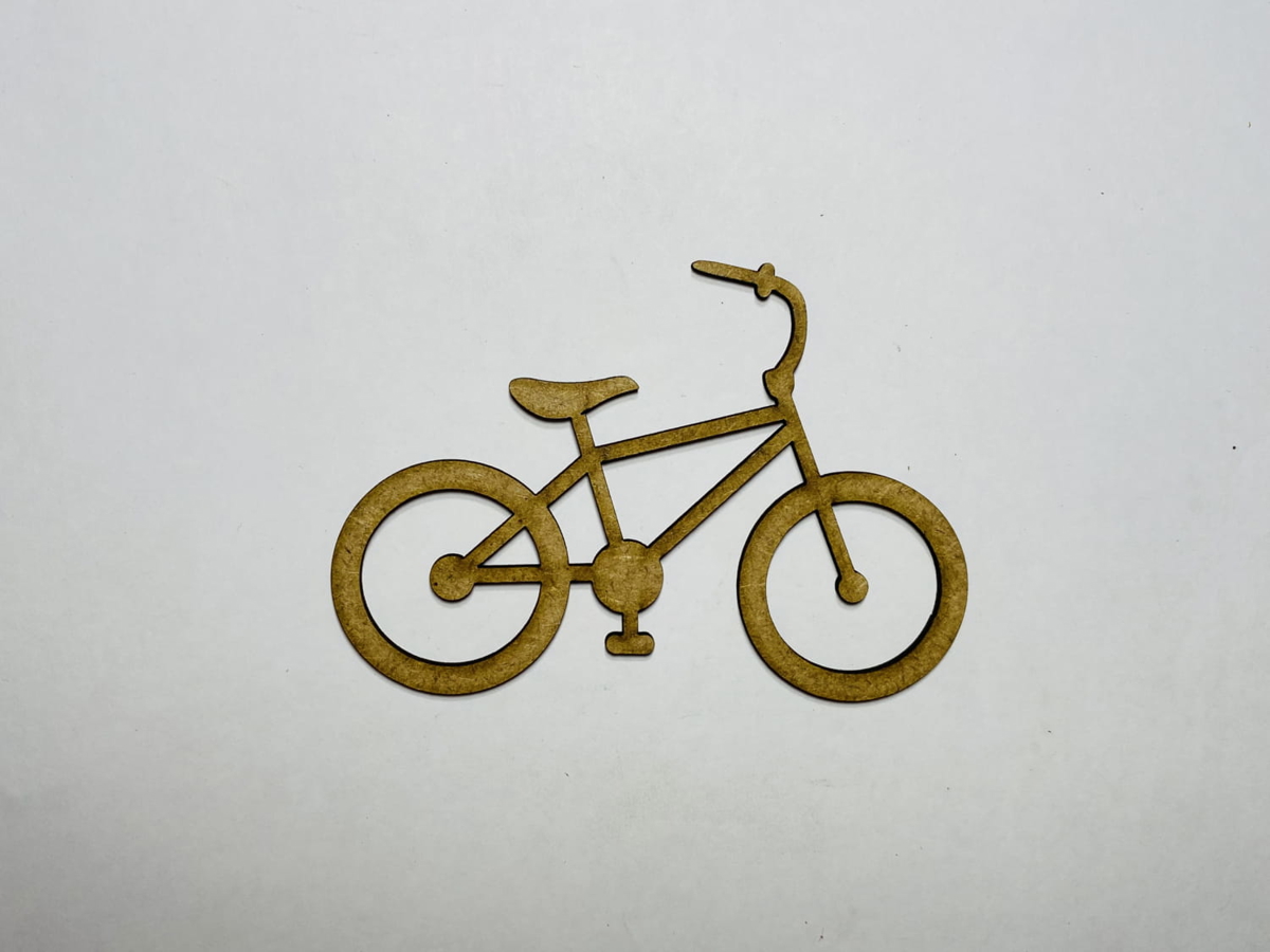 طرح دوچرخه چوبی ناتمام مناسب برای استفاده در دستگاه های cnc چوب و cnc لیزر - laser cut wood bike unfinished cutout shape cdr file