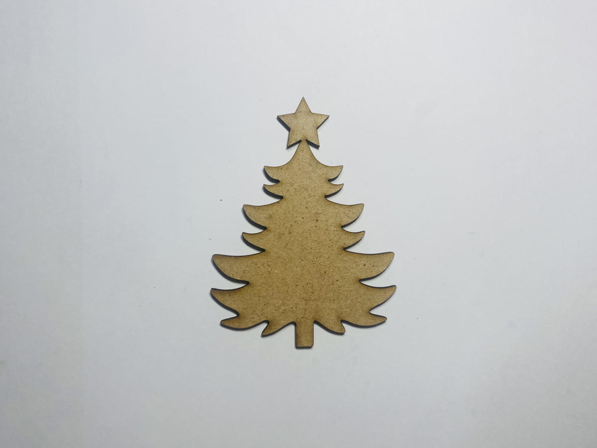 طرح برش درخت کریسمس چوبی ناتمام با فرمت کورل مخصوص لیزر برش مناسب برای استفاده در دستگاه های cnc چوب و cnc لیزر - laser cut unfinished wood christmas tree cutout craft cdr file