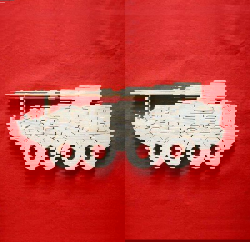 طرح پازل تانک مناسب برای استفاده در دستگاه های cnc چوب و cnc لیزر - laser cut tank jigsaw puzzle cdr file