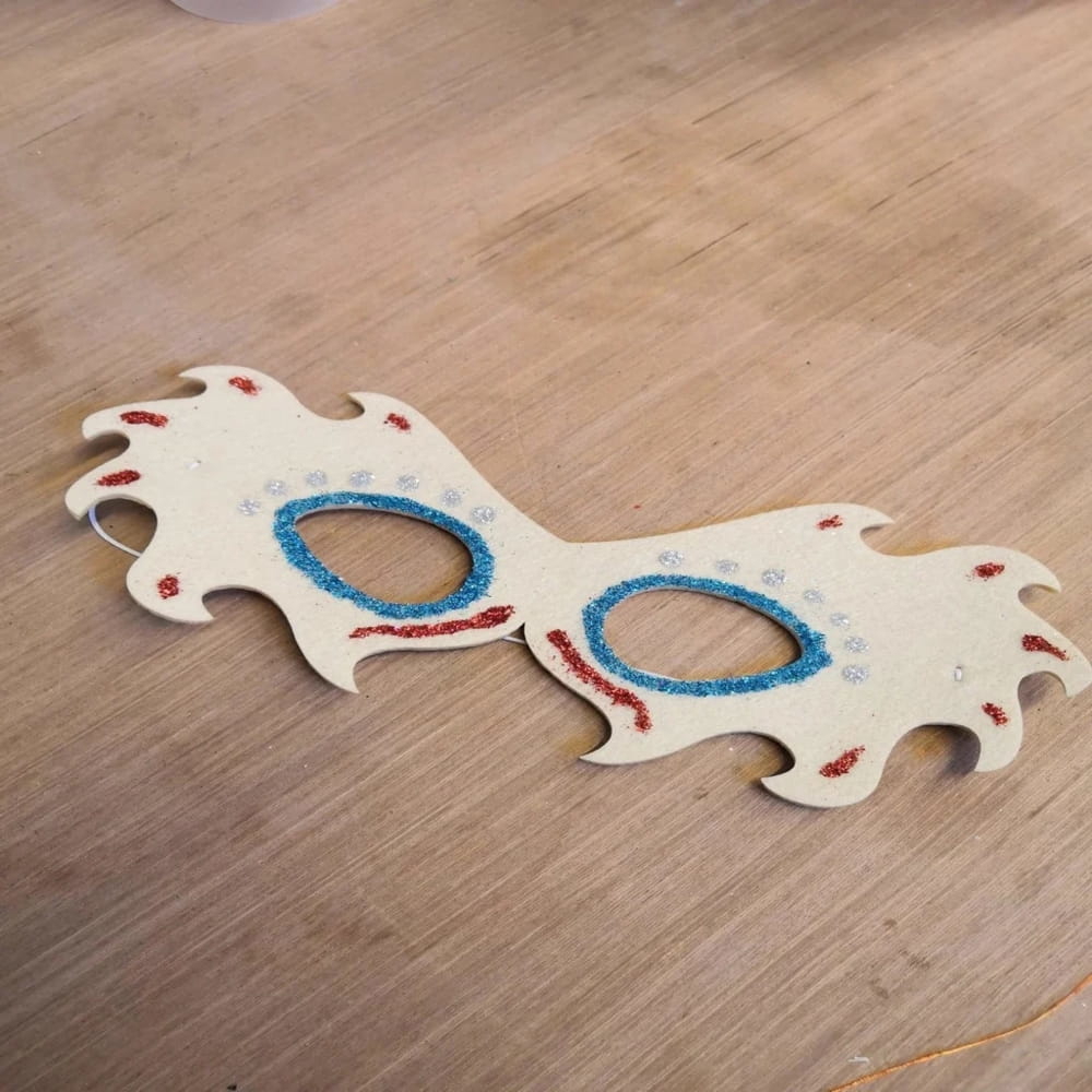 طرح ماسک نمدی مناسب برای استفاده در دستگاه های cnc چوب و cnc لیزر - laser cut felt masks dxf file