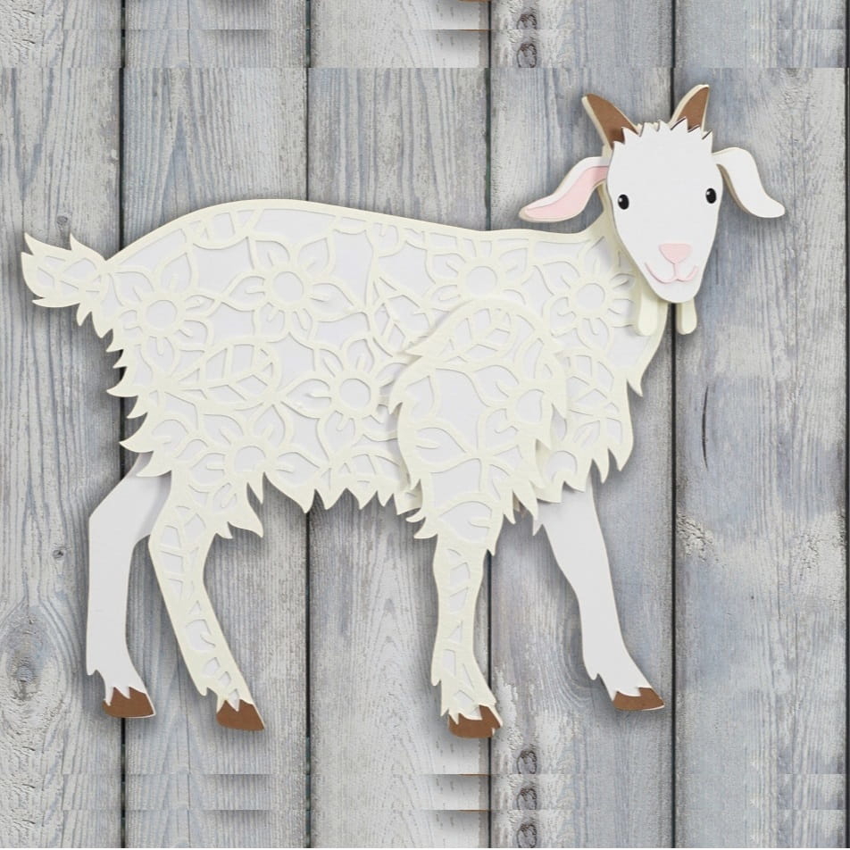طرح بز لایه لایه مناسب برای استفاده در دستگاه های cnc چوب و cnc لیزر - laser cut layered goat dxf file