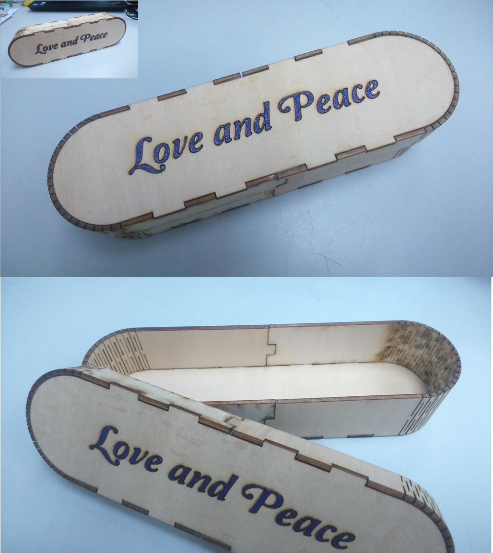 طرح جعبه مداد چوبی مناسب برای استفاده در دستگاه های cnc چوب و cnc لیزر - laser cut wooden pencil box dxf file